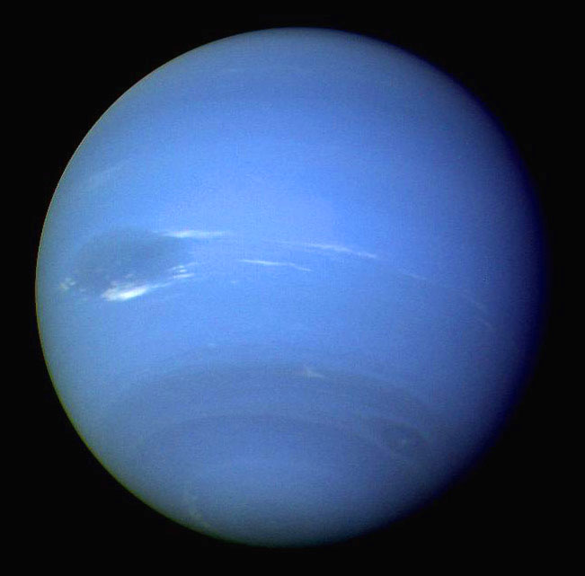 The real reason to post this picture is just because I like Neptune. [Credit: NASA]