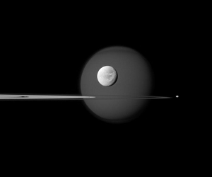Four moons of Saturn