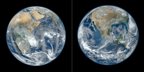 The blue marble, our home, as seen by the Suomi NPP satellite. [Credit: NASA/Norman Kuring]