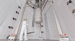 The Large Underground Xenon (LUX) detector. [Credit: Lawrence Berkley National Laboratory]